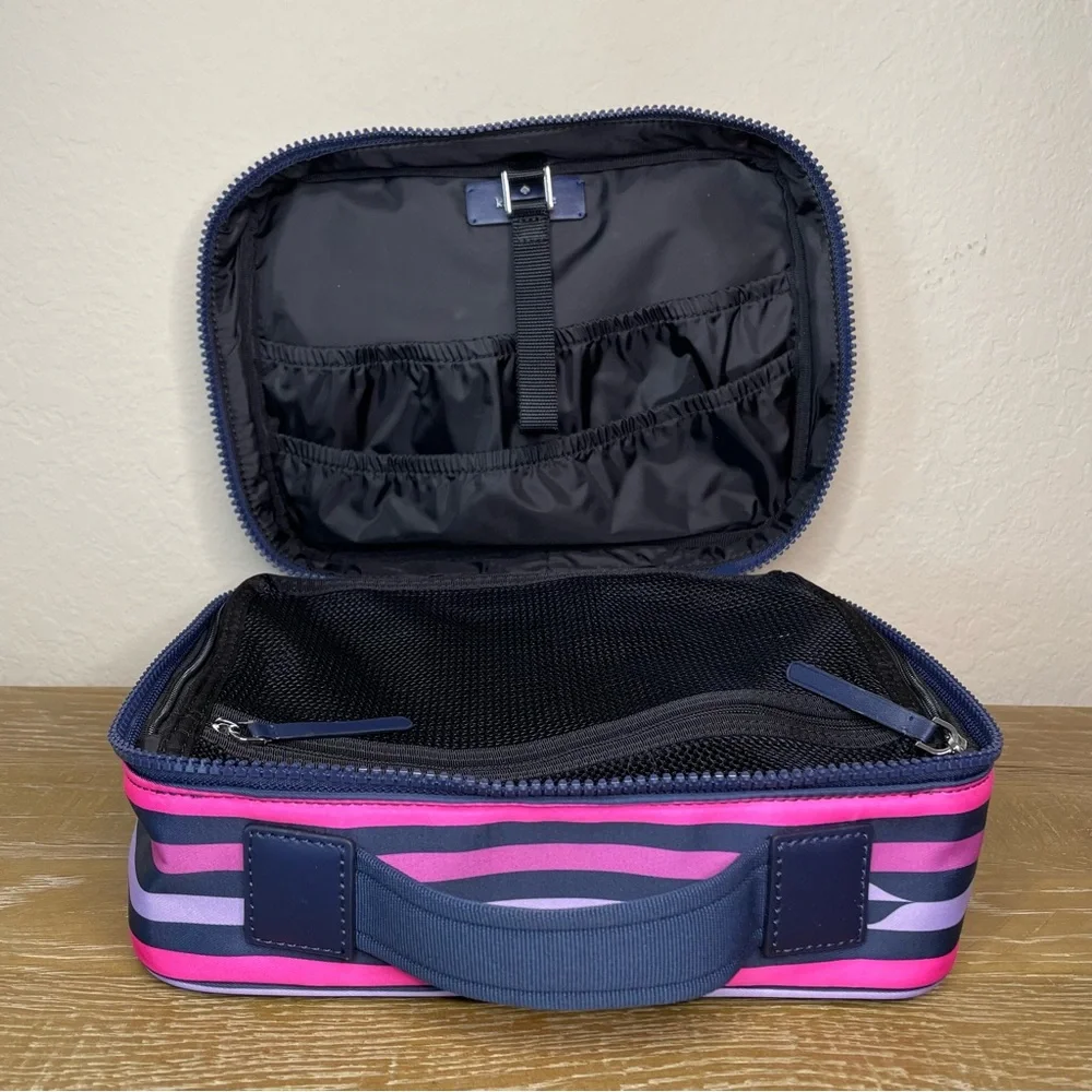 Kate Spade Jae Nylon Lip Print Travel Cosmetic Bag